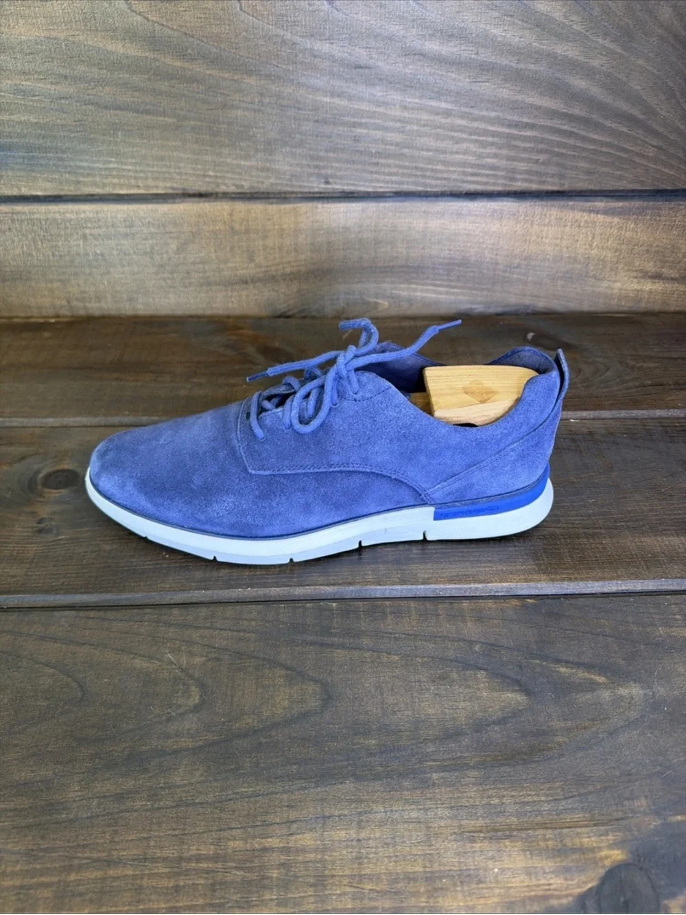 Cole Haan Grand Horizon II Blue Suede Casual Oxford Shoes Men Size 10 M